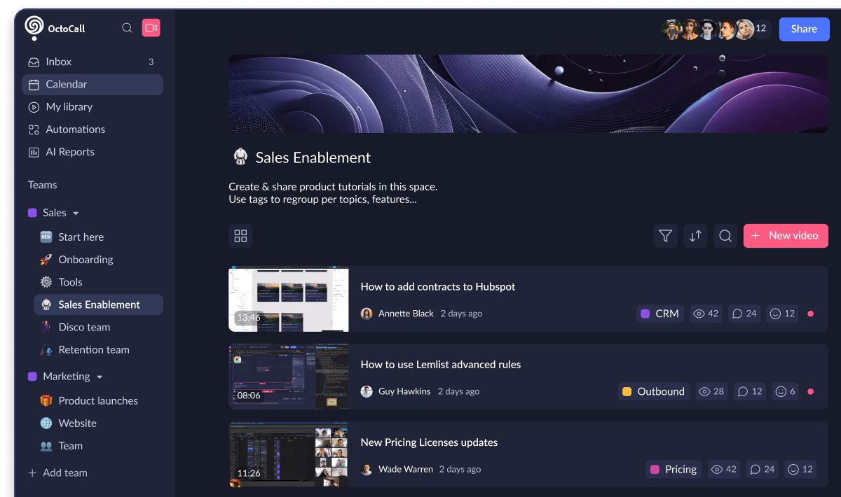 Librairie de vidéos H24