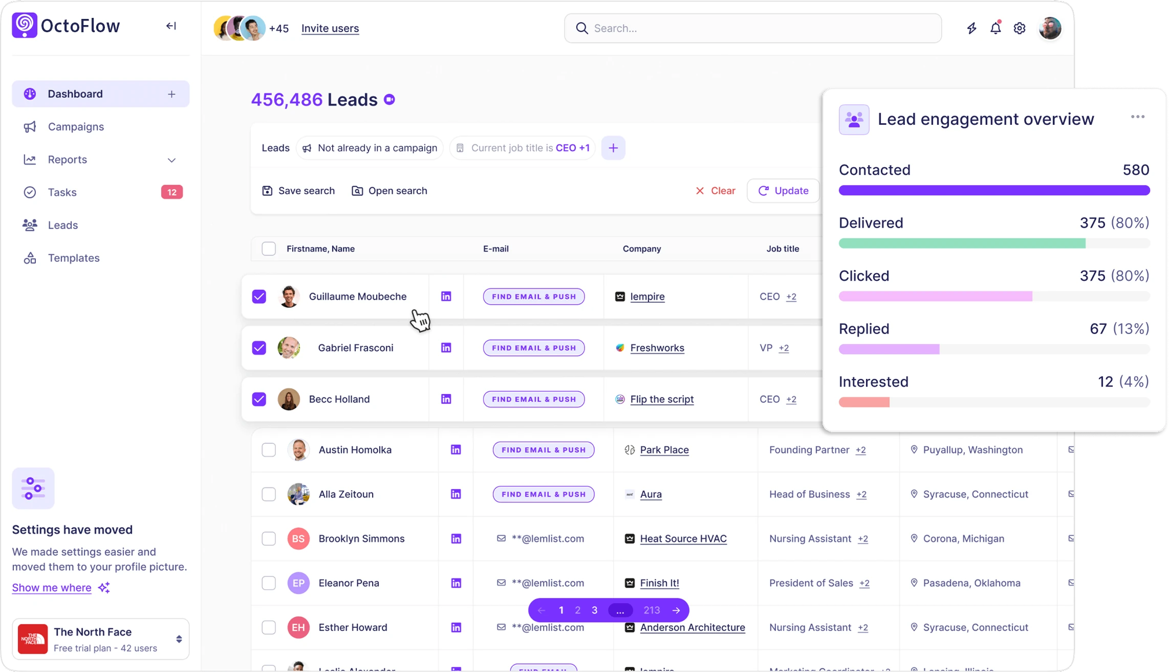 Interface de détection OctoFlow : pipeline d'offres dédupliquées en temps réel